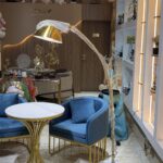Gold Curved Floor Lamp