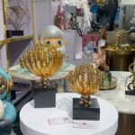 Metal Tree with Marble Base Decor