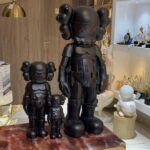 Matte Black KAWS-Inspired Figurine