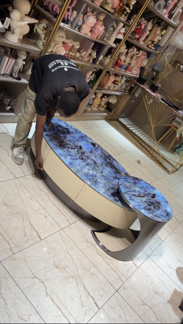 Premium Leather Luxury Center Table - Image 2