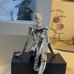 Chrome Seated Sculptural Figurine