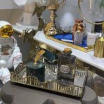 L Mirror Gold Tray