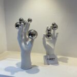 Artistic Hand & Sphere Sculpture Set