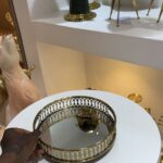 S Mirror Gold Tray