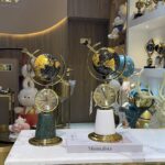 Luxury Globe with Clock — Marble Base