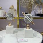 Clear Crystal Globe with Marble Base