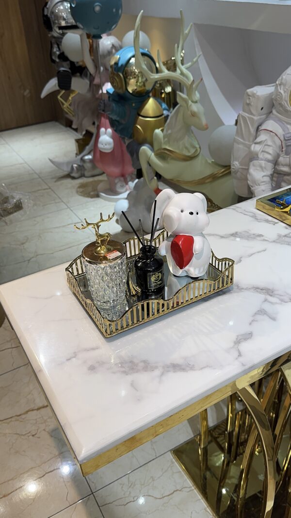 S Mirror Gold Tray - Image 2