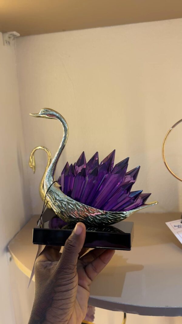 Swan Crystal Flower Decor - Image 2